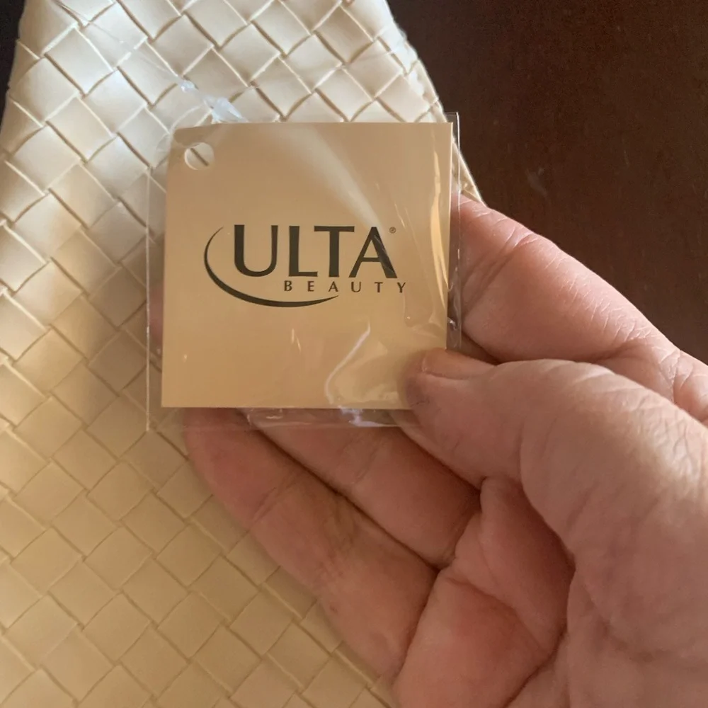 Ulta Beauty Cream Hobo Bag with Textured Design